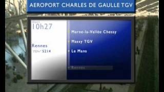 Annonces SNCF en gare de lAéroport Charles de Gaulle TGV [upl. by Ayle]