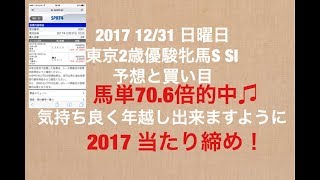 【競馬予想】2017 1231 日曜日 東京2歳優駿牝馬S SⅠ 予想と買い目 [upl. by Alene]