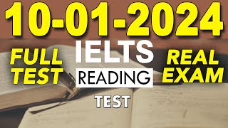 IELTS READING PRACTICE TEST 2024 WITH ANSWER  10012024 [upl. by Xenia42]