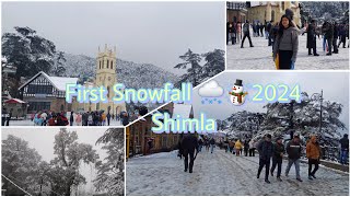 First snowfall in shimla☃️2024 [upl. by Niabi]