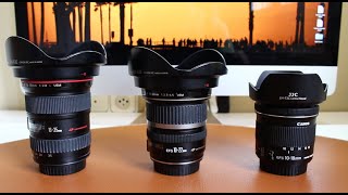 Canon EFS 1018mm vs 1022mm vs EF 1635mm  Comparativa gran angulares [upl. by Knick795]