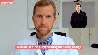 Impfwissen Warum ist eine Auffrischungsimpfung nötig DGS [upl. by Sinnoda]