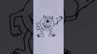 How to draw the overachiever character of MU Monster University movie step by step [upl. by Brit]