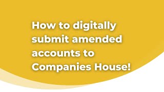 How to submit amended accounts to Companies House through Nomisma [upl. by Alamac]