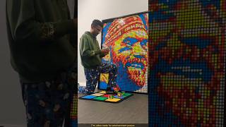 This Man Rubiks cube make painting 🎨 shortvideo [upl. by Barcellona]