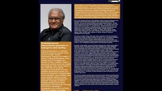 Photochemical and thermochemical generation of hydrogen by water splitting by CNR Rao [upl. by Ahtelahs]