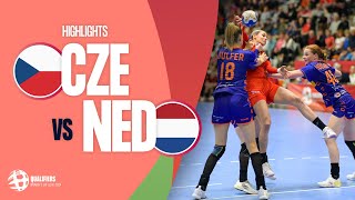 Czechia vs Netherlands  HIGHLIGHTS  Round 3  Womens EHF EURO 2024 Qualifiers [upl. by Ylrad]