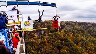 Leap into The New HD  Bridge Day 2014  New River Gorge WV [upl. by Enylecoj644]