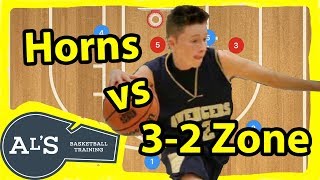 Horns Basketball Plays vs 32 Zone Defense [upl. by Eiramnaej392]