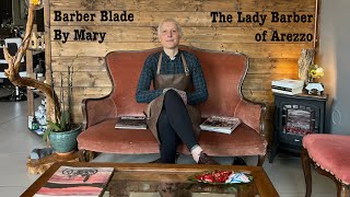 💈 Italian Lady Barber  Barber Blade by Mary 💈 Barber shop in Arezzo wet shaving [upl. by Lexi213]