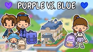 💜 Purple vs Blue 💙 Beak Street Apartment  Toca Boca House Ideas 😍 TOCA GIRLZ [upl. by Dace]