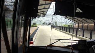 Traveling on the Inner Northern Busway in Brisbane [upl. by Gorrian]