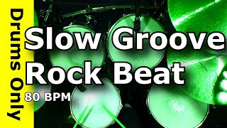 Drum Loops  Slow Groove Rock 80 BPM  JimDooleynet [upl. by Balmuth241]