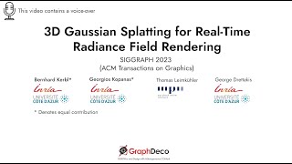 3D Gaussian Splatting for RealTime Radiance Field Rendering [upl. by Caldeira737]