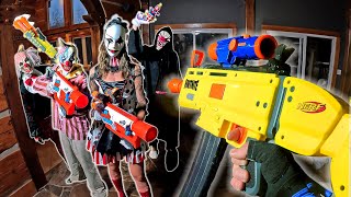 NERF WAR  Killer Clown Boss Battle [upl. by Avra]