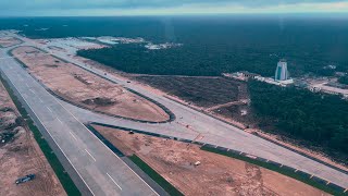 Supervisión aérea del Aeropuerto Internacional de Tulum Quintana Roo [upl. by Htebazileyram]