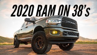 2020 Cummins Ram on 38s Carli Suspension 5th Gen Mega Cab [upl. by Ahseirej]