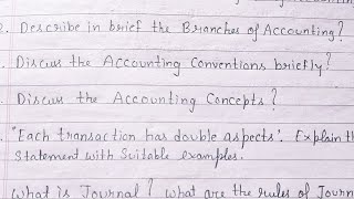 Financial Accounting Important Questions 2024 important questions of financial accounting [upl. by Garber]