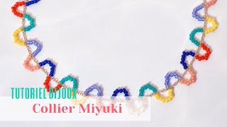 Tutoriel bijoux Perlescornertutoriel Collier perles de rocailles Miyuki facile et tendance [upl. by Hesky]