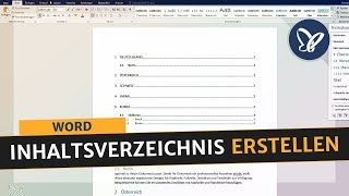 Word Tutorial Inhaltsverzeichnis erstellen manuelle und automatische Funktion [upl. by Eseenaj]