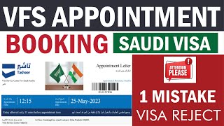 Vfs Tasheel Appointment Booking Saudi  Vfs Saudi Visa Stamping Appointment [upl. by Gaskin432]