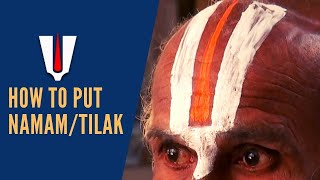 How to put a Namam Vaishnavites Tilak Tamilnadu  How to Put Tilak  The Proper Way [upl. by Oliana]