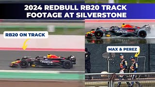 Max Verstappen driving Redbull RB20 first time on track at Silverstone  Track footage [upl. by Rafaelia]