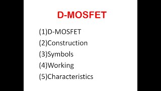 Depletion type MOSFET [upl. by Adroj859]