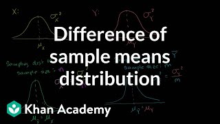 Difference of sample means distribution  Probability and Statistics  Khan Academy [upl. by Nuawed]