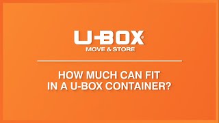 UBox® Move amp Store How Much Can Fit in a UBox Container [upl. by Woodward]