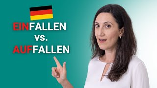 EINFALLEN oder AUFFALLEN  ein genialer Trick Typischer Fehler Deutsch B2 C1 C2 [upl. by Flss]