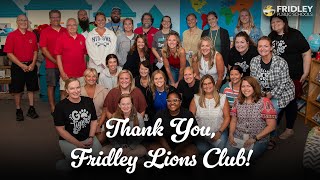 Thank You Fridley Lions Club [upl. by Hnahym]