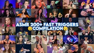 ASMR 40 Asmrtists In 20 Minutes  200  Fast amp Aggressive Triggers [upl. by Winthrop]