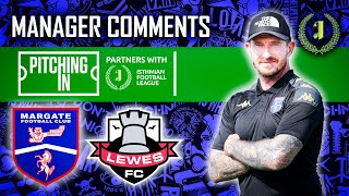 MANAGER COMMENTS LEAGUE  Lewes FC H  4th November 2023 [upl. by Elolcin]