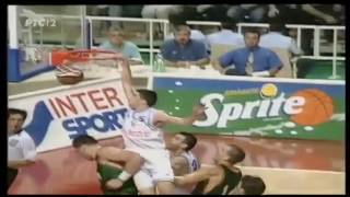 Saša Danilović dunks on Arvydas Sabonis Eurobasket 1995 Final [upl. by Ainniz]