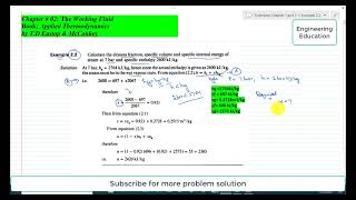 Example 22Calculating dryness fraction specific volume and internal energy of saturated steam [upl. by Ecidna922]