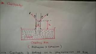 capillarity derivation capillary rise [upl. by Airlee369]