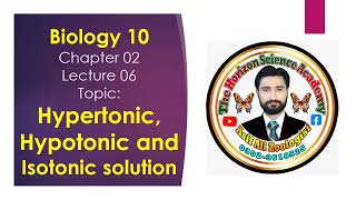 Hypotonic  Hypertonic  Isotonic solution  Osmosis  Biology 10 [upl. by Wilmott]