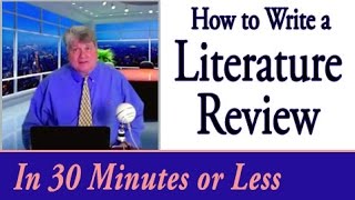 How to Write a Literature Review in 30 Minutes or Less [upl. by Obau]