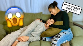 GETTING DIZZY THEN PASSING OUT PRANK ON GIRLFRIEND Cute Reaction [upl. by Rehpotsrhc]