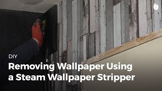 How to Remove Wallpaper with a Steamer  DIY Projects [upl. by Notsirb]