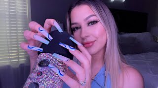 ASMR with long a nails 💅 mic scratching  nail tapping ✨ [upl. by Elbas]