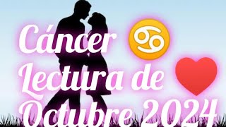 CÁNCER ♋ OCTUBRE 2024 ❤️ HAY UNA CHARLA PENDIENTE ENTRE USTEDES DOS ✨💌💌💌✨ [upl. by Nhguavaj]