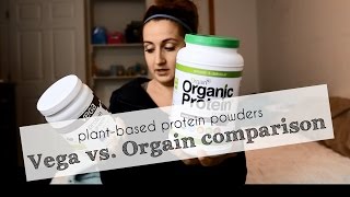 Plant based protein powder comparison  Vega vs Orgain [upl. by Airemaj]