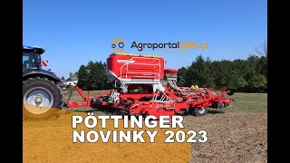 Agritechnica Pöttinger novinky 2023  inovované secí stroje pluhy brány a kypřiče [upl. by Lenuahs]