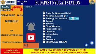 Budapest Nyugati utastájékoztatás 2008ból 16001720 Rábai Balázs station announcements [upl. by Nowd]