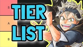 Black Clover Black Bulls Strength Tier List [upl. by Trixie]