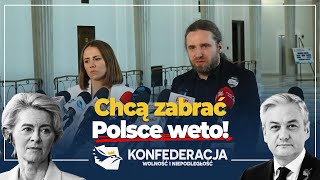 Lewica i Trzecia Droga chcą zabrać Polsce prawo weta [upl. by Bugbee]