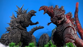 GODZILLA MINUS ONE vs SHIN GODZILLA an epic battle stop motion [upl. by Lytsirhc27]