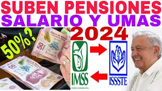 🔥SUBE PENSIÓN IMSS 20 SALARIO MÍNIMO Y UMAS CÓMO TE AFECTA O BENEFICIA 2024💥 [upl. by Tergram]